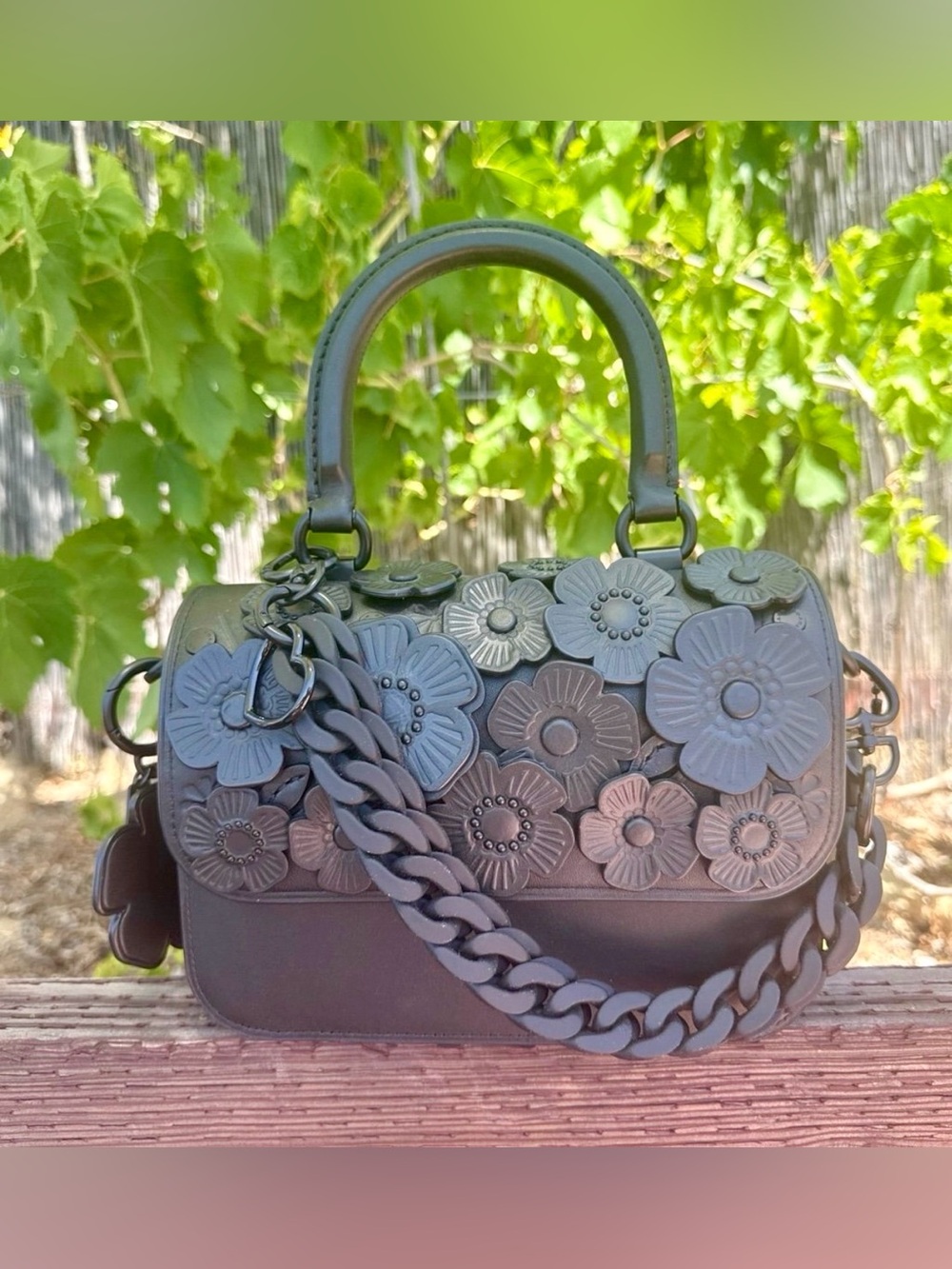 Novelty Strap| Bag Strap| ‘Black-Out’ Matte Link Chain| Heart Shape
